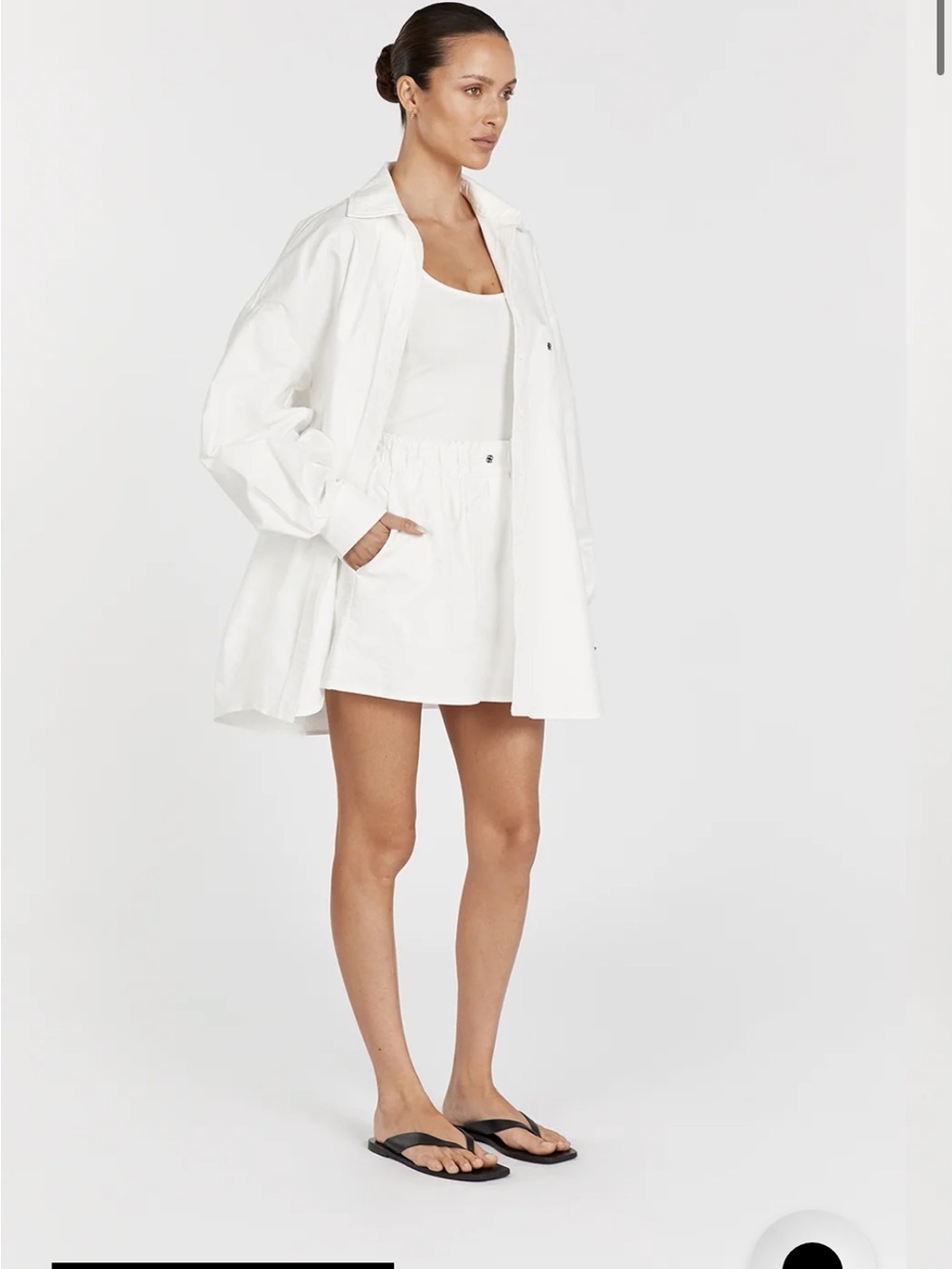 DISSH White Tank and Shorts Cover-Up Set
